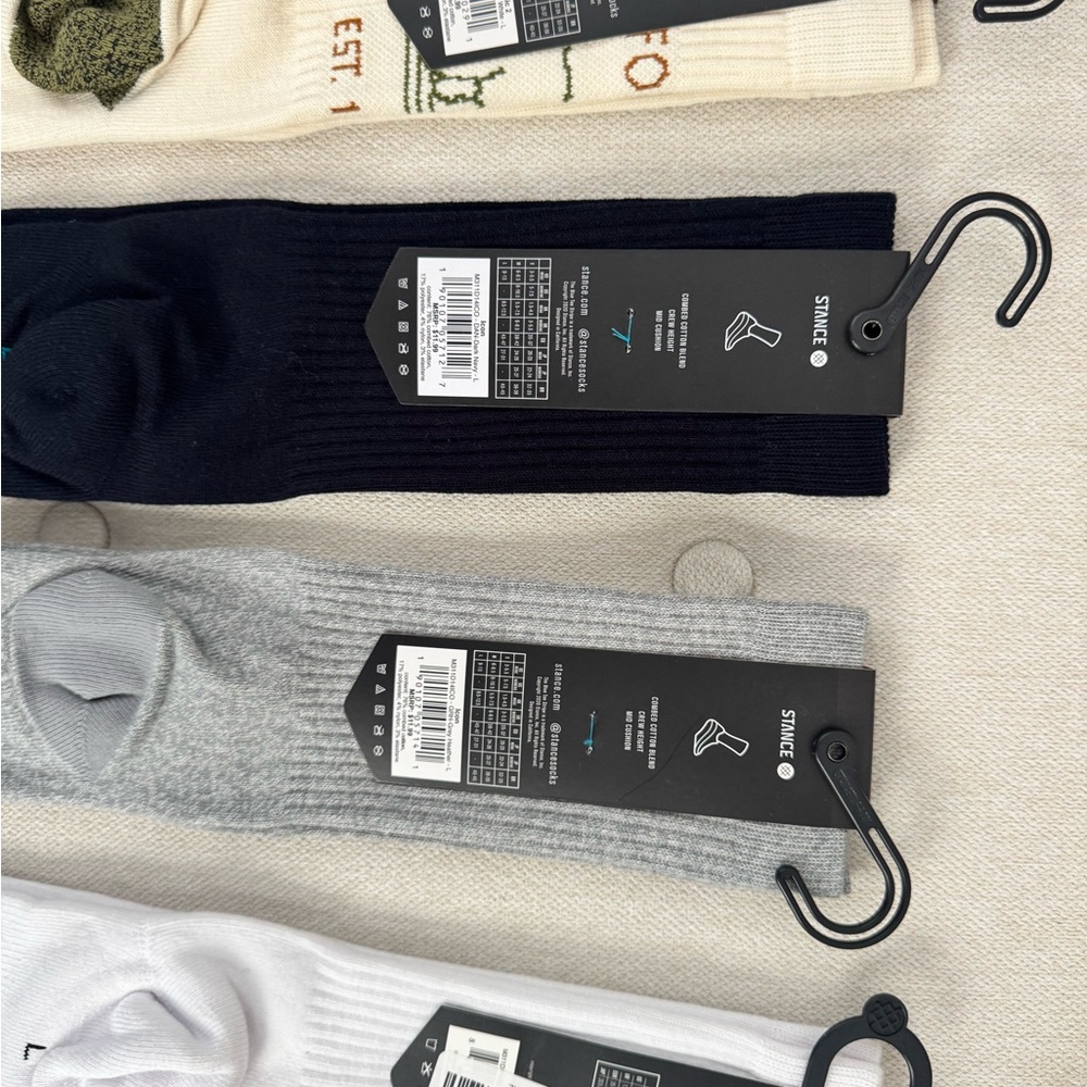 Stance Men's Black, Gray, and White Casual Socks